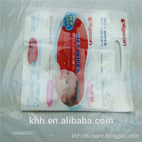CMYK printing plastic baby diaper sanitary napkin packaging with high quality